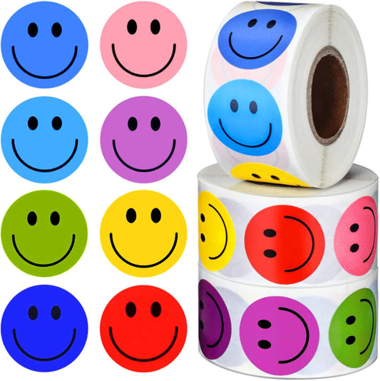 1500 Pcs Smiley Face Stickers Motivational Stickers for Teachers (Macaron-3 Pack)